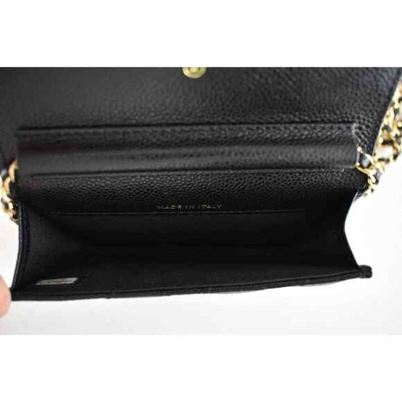 Chanel 21B Black Caviar Mini Wallet On Chain Gold COCO Shoulder Crossbody Bag - Picture 10 of 10